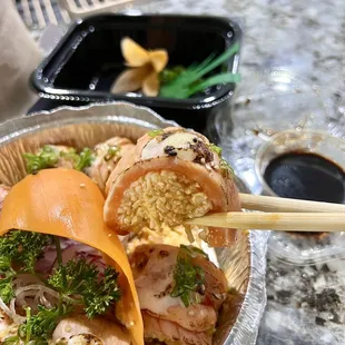 sushi and sashimi, food