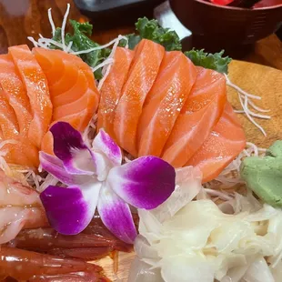 salmon sashimi