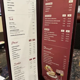 Drink list