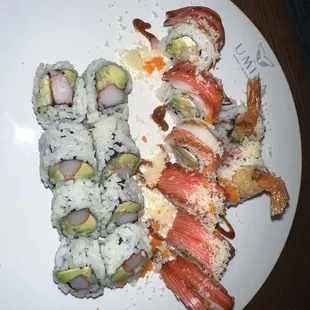 California Roll and Hawaii Roll
