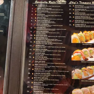 Sorry, I did not take a pic of the entire menu.  This is just the rolls page.