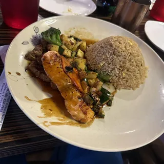 Hibachi Steak and Salmon Combo