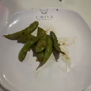 Spicy Garlic Edamame