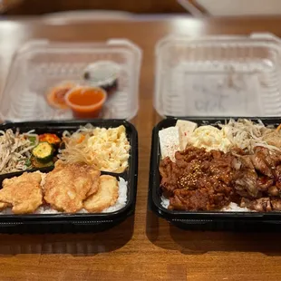 Regular Fish Jun Combination Plate - BBQ Chicken/Spicy Pork