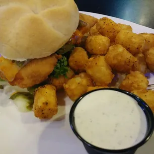 Wow. This was the blazing chicken sandwich (I think that was the name). Perfect amount of heat and nice crispy chicken.