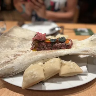 a plate of food on a table