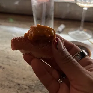 Wagyu Beef topped with Uni-- incredible combination