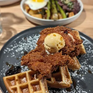 chicken and waffles