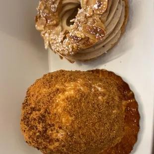 Top - praline Paris Brest. Bottom is the majesteux.