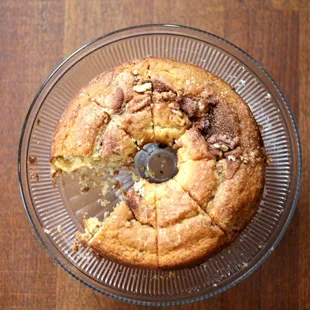 Local + homemade coffee cake.