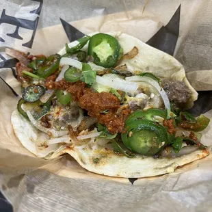 Carne guisada taco