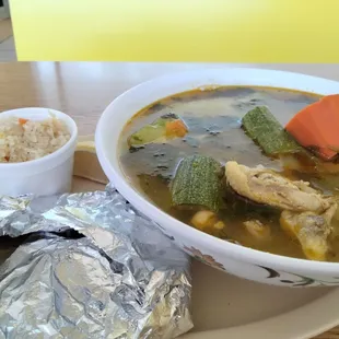 Sopa de Gallina.  It is not Sopa de Pollo. Momma Chicken taste hell better.