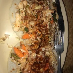 Pupusa de Arroz with frijiol y queso con loroco