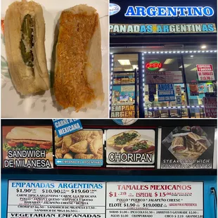 Cheese tamale and chicken tamale