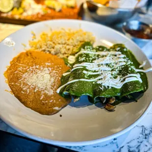 a plate of food on a table