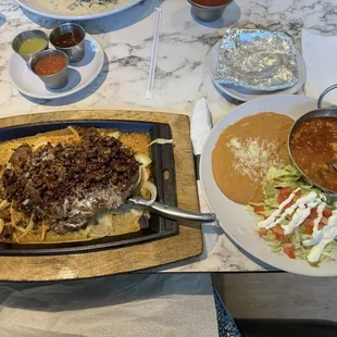 Chori-ribeye with cheese sauce and grilled onion. The chorizo was amazing!!