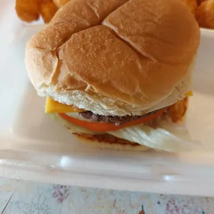 Cheeseburger and tots