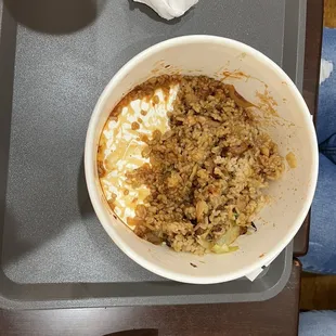 Spicy teriyaki bowl(half eaten)