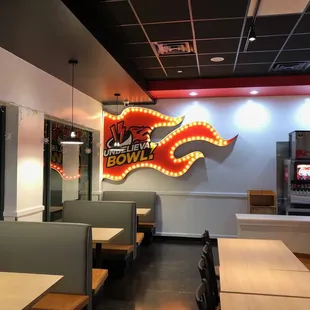 the interior of the restaurant