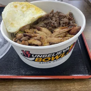 Chicken &amp; Beef teriyaki bowl