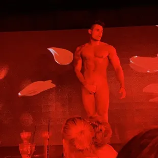 a naked man on a screen