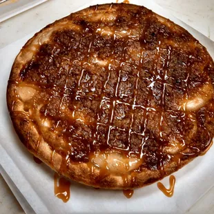 a homemade pizza