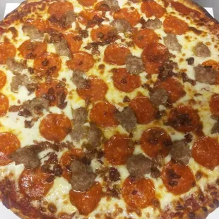 pepperoni and sausage pizza