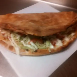 a close up of a sandwich