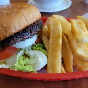 Hamburger and French Fries