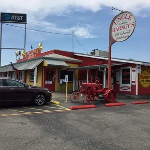 a car parked outside