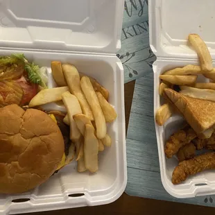 #4 cheese burger and child's plate that's $7.99