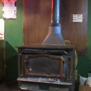 a wood burning stove