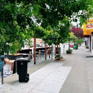Outside they have a parklet.