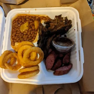 2 meat combo brisket and sausage