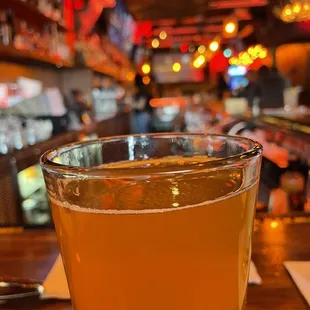 Spotted Cow sitting at the bar