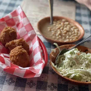 fried chicken and coleslaw