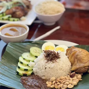 Malaysian Nasi Lemak (with Curry Chicken)