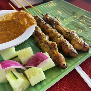 Malaysian Chicken Satay (6 skewers)