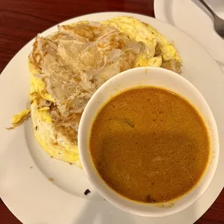 Malaysian Roti Telur (roti coated with eggs)