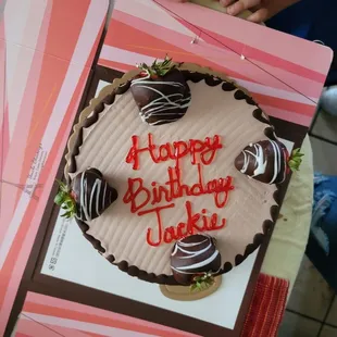 Strawberry chocolate cake