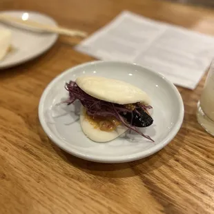 Fried eggplant bun