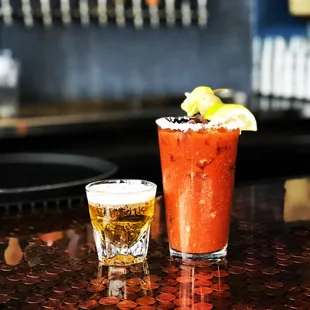 Bloody Mary and a sidecar