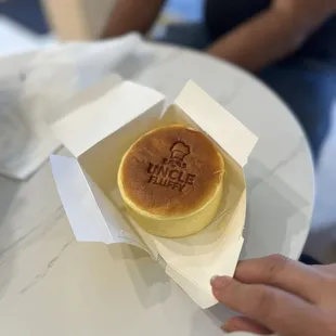 Personal size fluffy cake