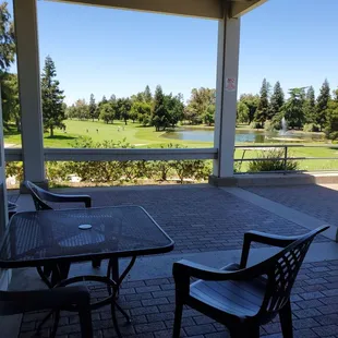a view of a golf course