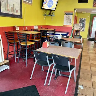 The indoor seating