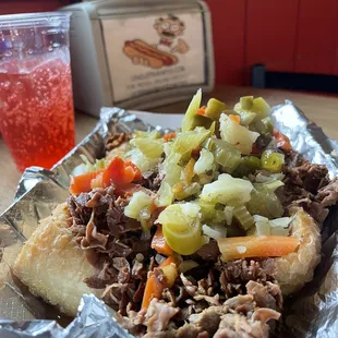 Italian beef.  Gonna need those napkins.