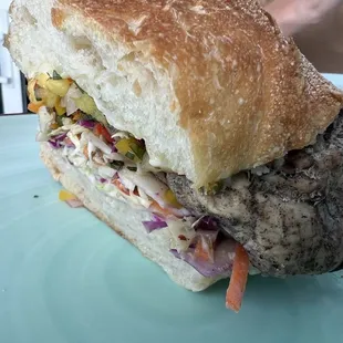 Jerk chicken sandwich