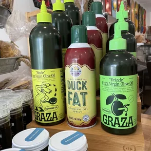 a variety of sauces