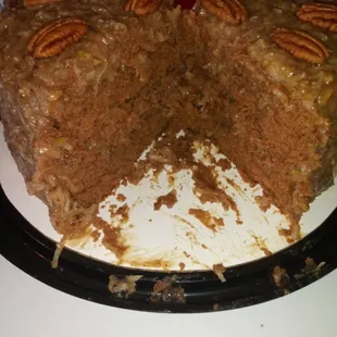 My Delicious German Chocolate Cake. Yummy. Look how moist.