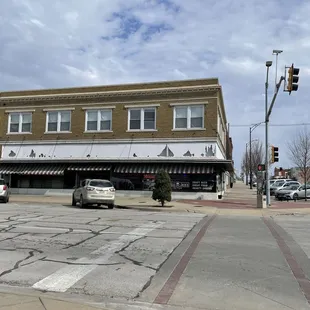 the corner of the street